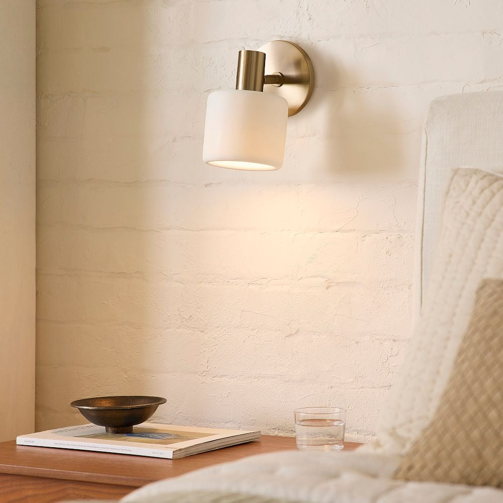 Cerova Modern Ivory Porcelain Sconce – Soft Organic Wall Light