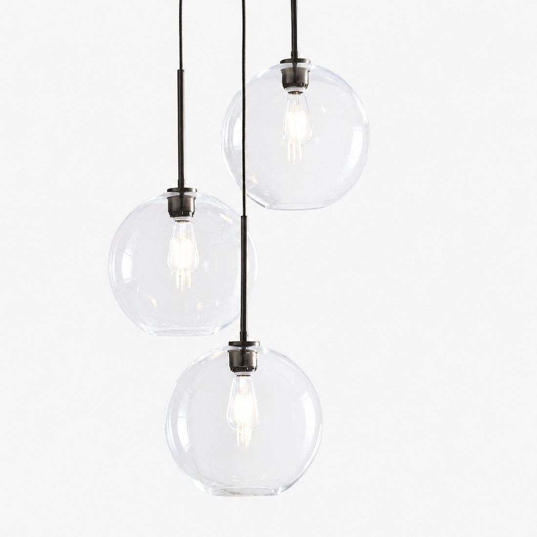 Selvion Minimalist Crystal Chandelier - Handcrafted Glass Sculptural Lighting Fixture