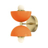 Colorful Double Head Bathroom Wall Lamp – Mid-Century Metal Vanity Sconce