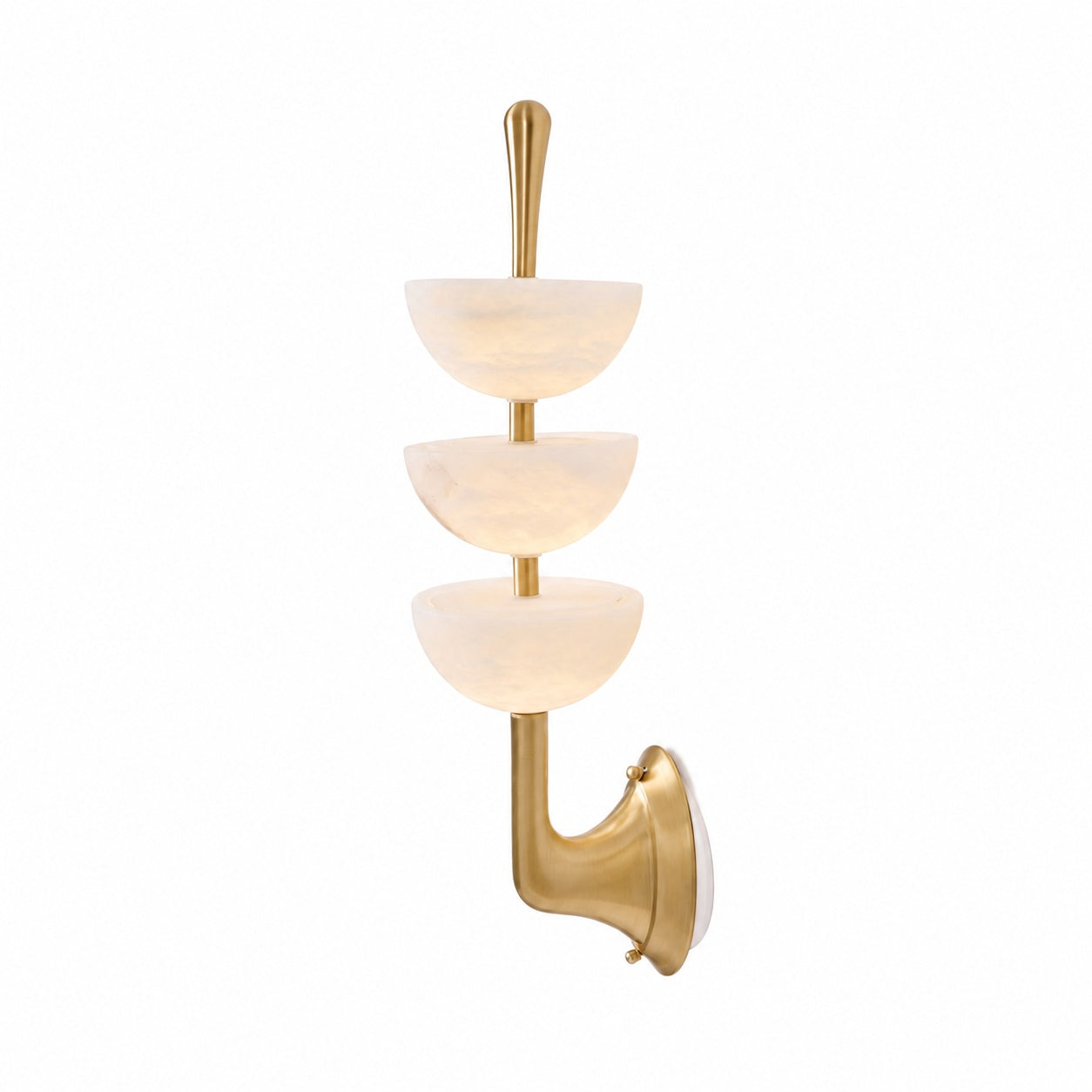 Triple Alabaster Wall Lamp