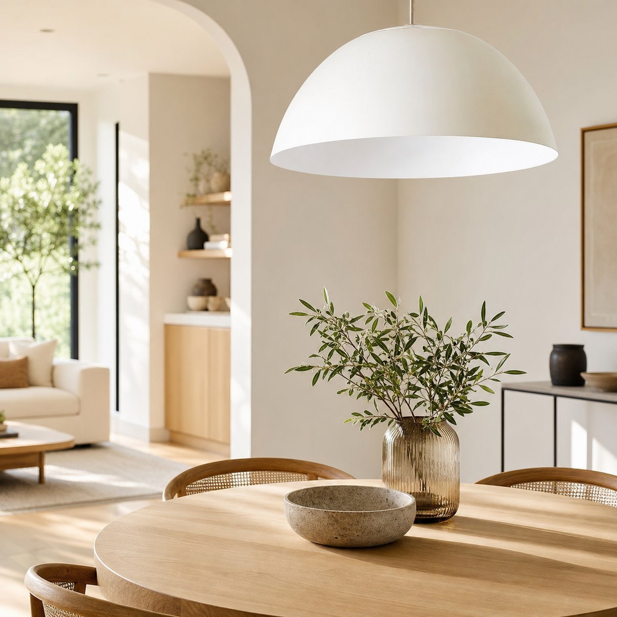 Parvion Modern Adjustable Sculptural Metal Pendant Light