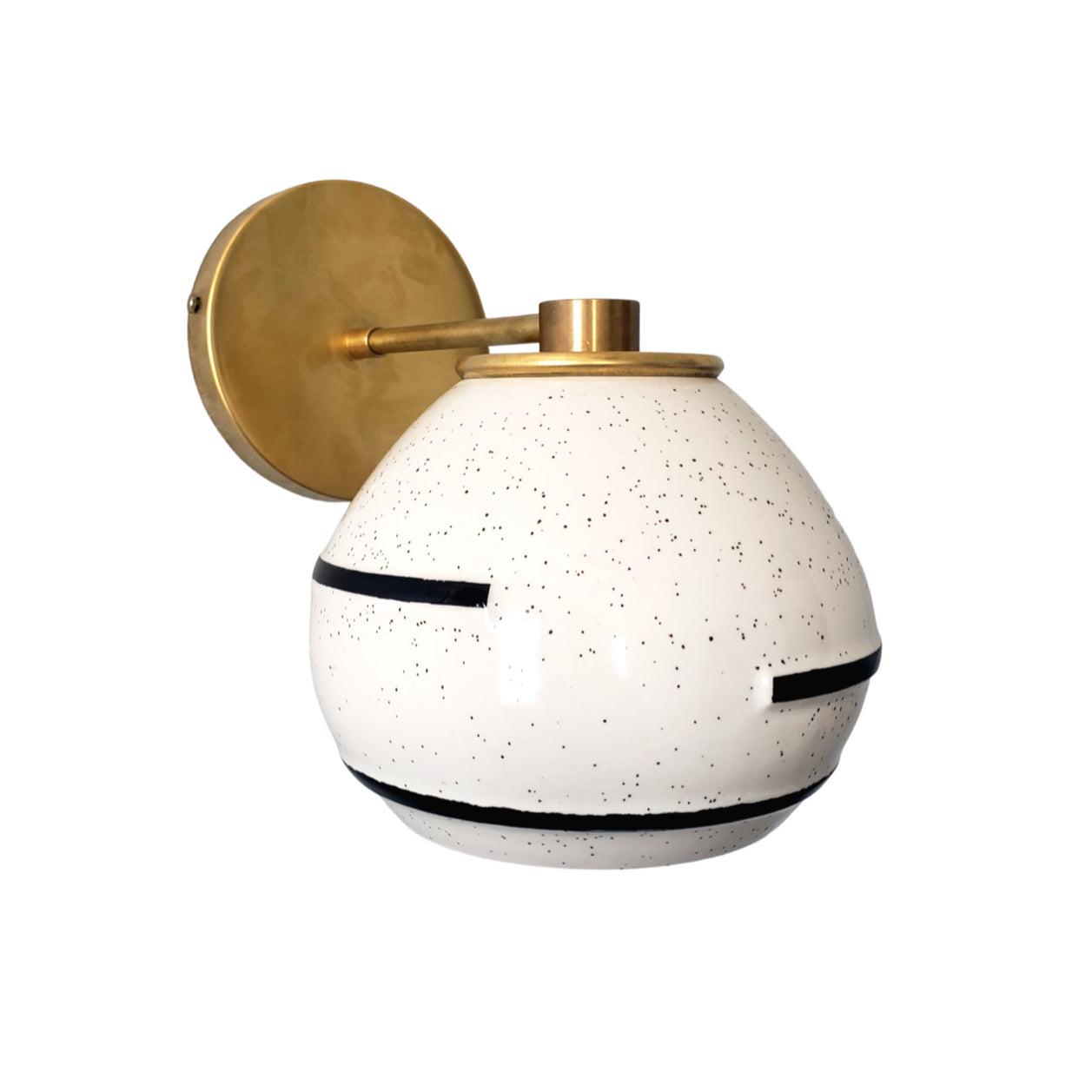 Earthy Bohemian Ceramic Wall Light - Stylish Bedroom & Hallway Accent