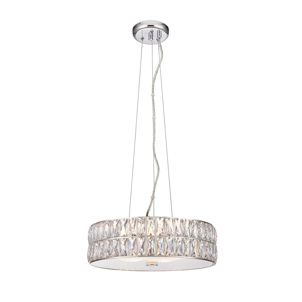 Glomara Style Geometric Crystal Pendant Light – Glamorous Dining Room Centerpiece