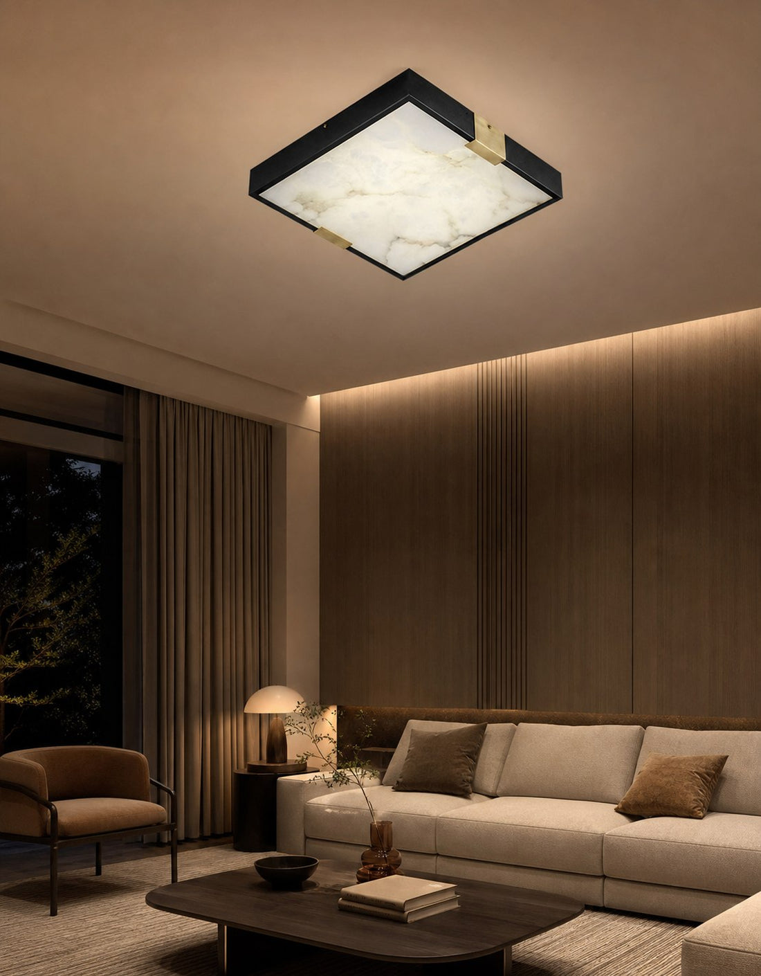 Lucien Alabaster Ceiling Light