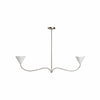 Kysara Linear Chandelier - Curved Lamp Arms and Fabric Shades are Suitable for Living Rooms or Dining Rooms
