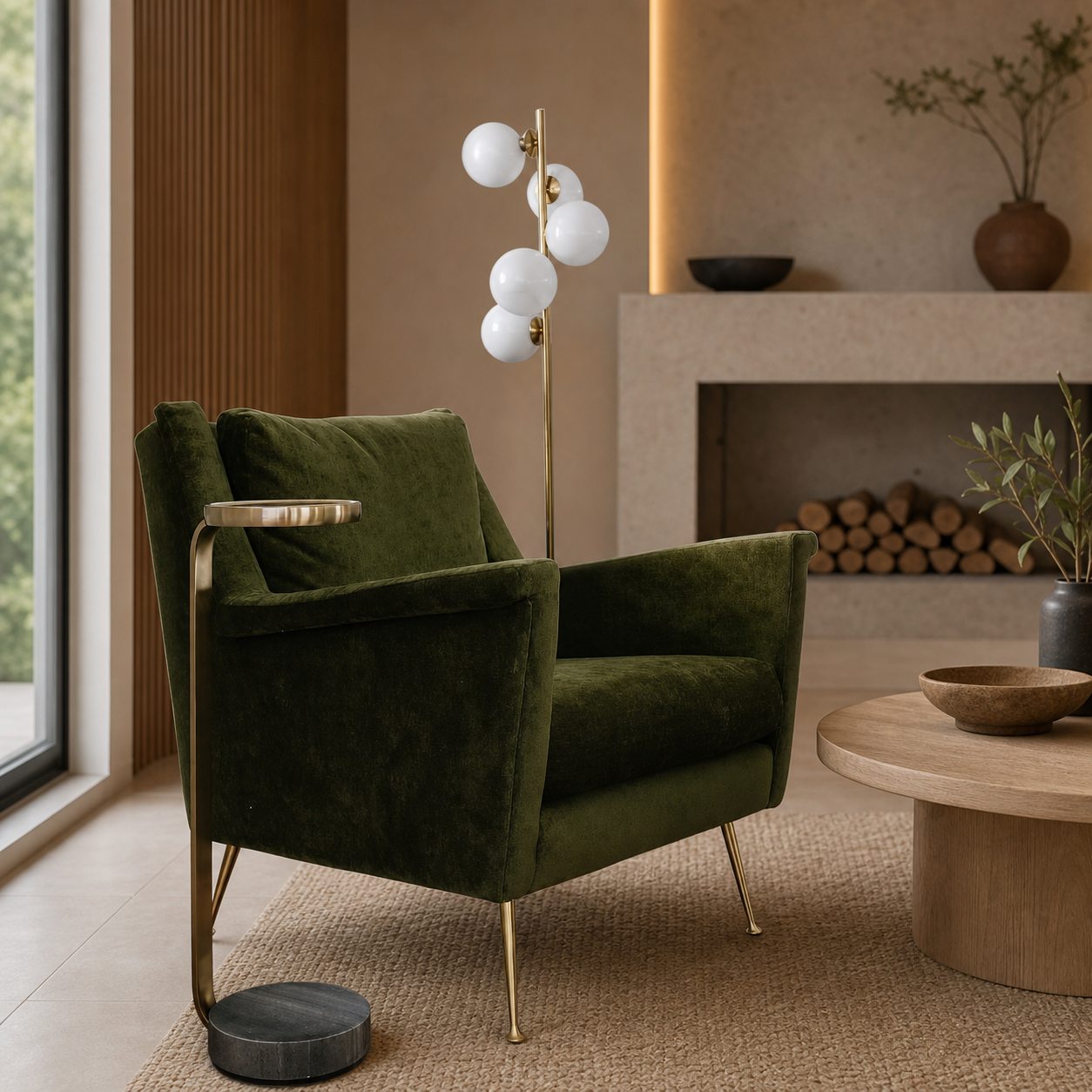 Brina Glass Multi-Light Floor Lamp - Modern Standing Light with Elegance