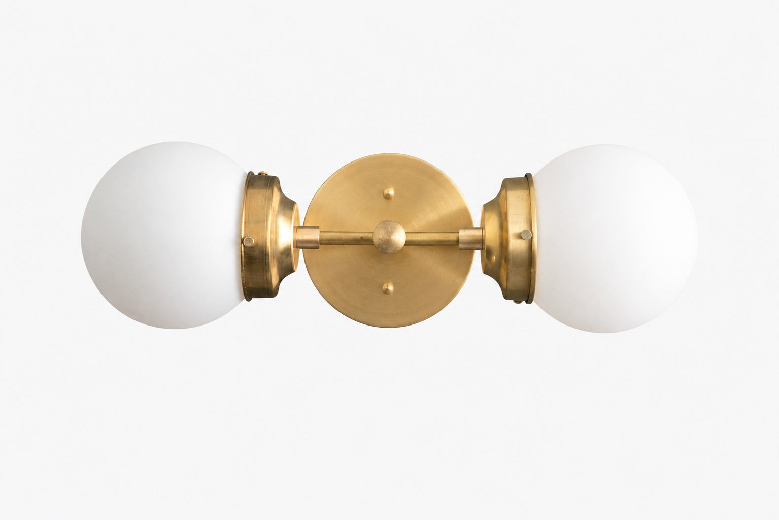 Lumio Globe Modern Geometric Sconce - Two Light Bathroom Vanity Lighting