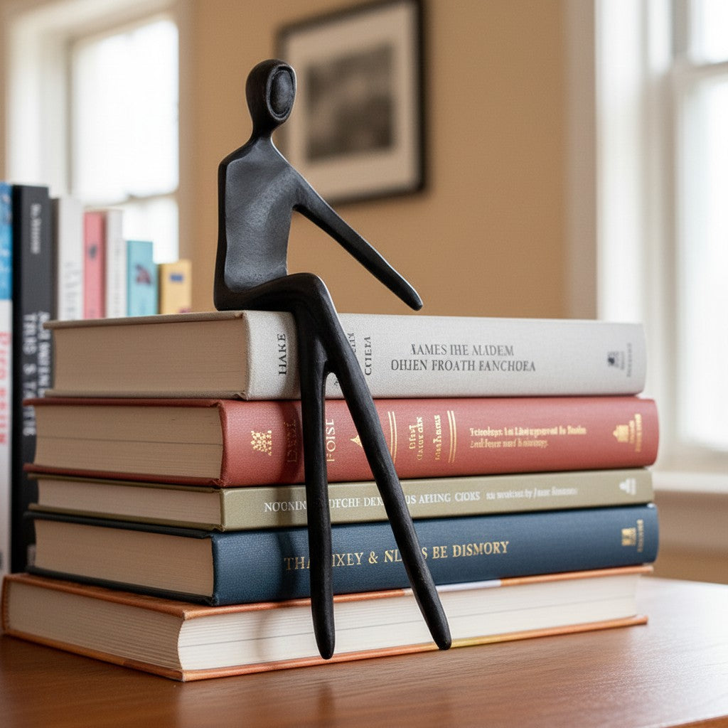 Floxo Geometric Dog Sculpture Modern Decor - Minimalist Iron Art for Desk