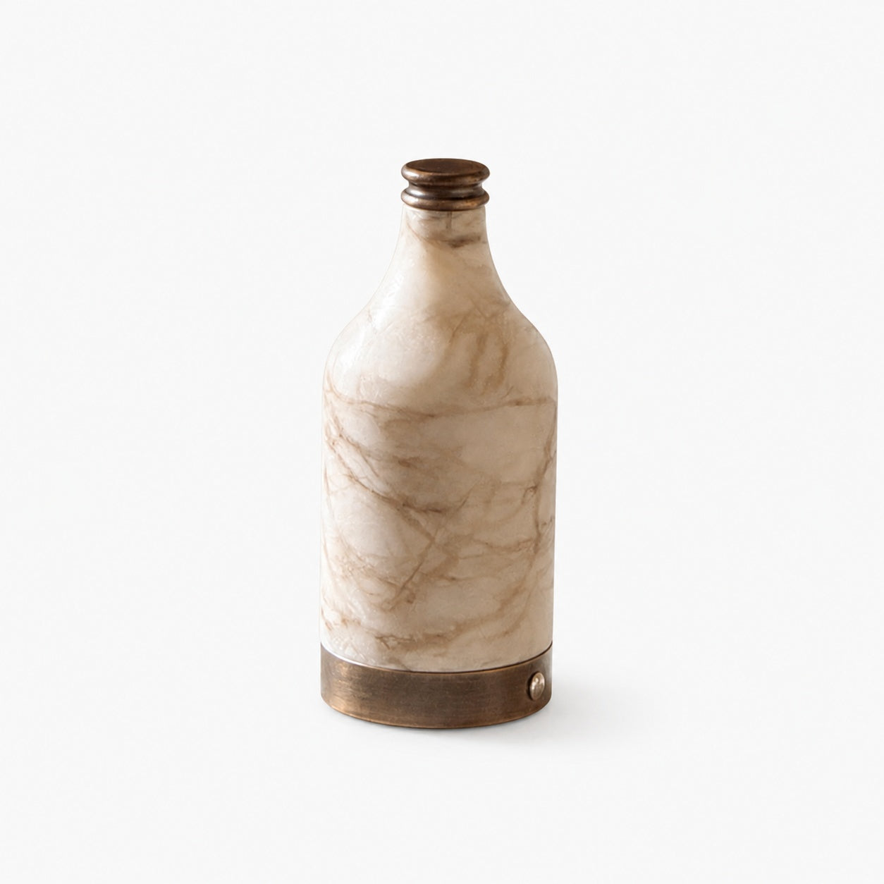 Wine Bottle Alabaster Table Lamp (Built-in Battery)
