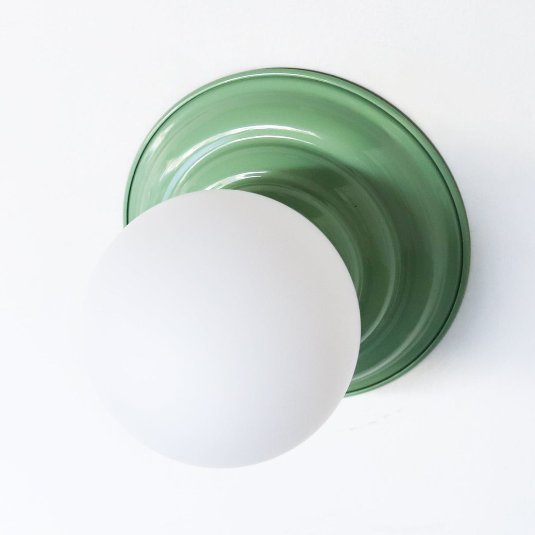 Retro Flushmount Ceiling Light or Wall Sconce - Minimalist Glass Globe