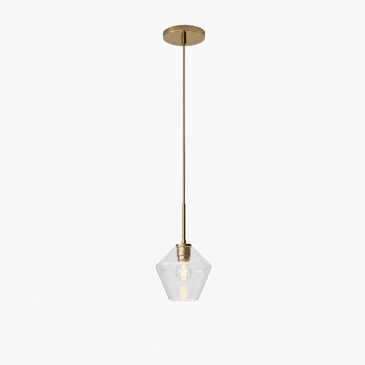 Merin Transparent Glass Sculpture Geometric Chandelier