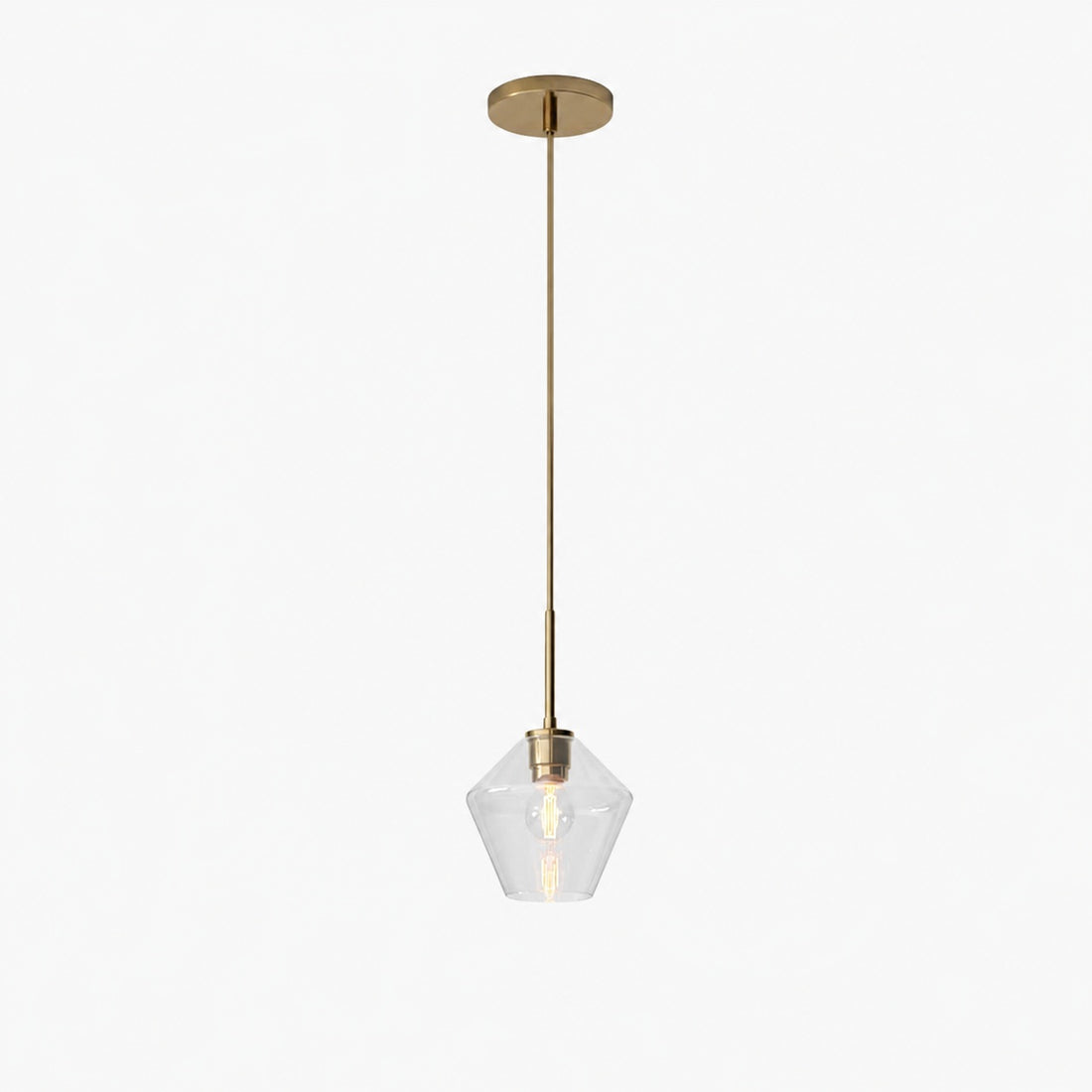 Merin Transparent Glass Sculpture Geometric Chandelier