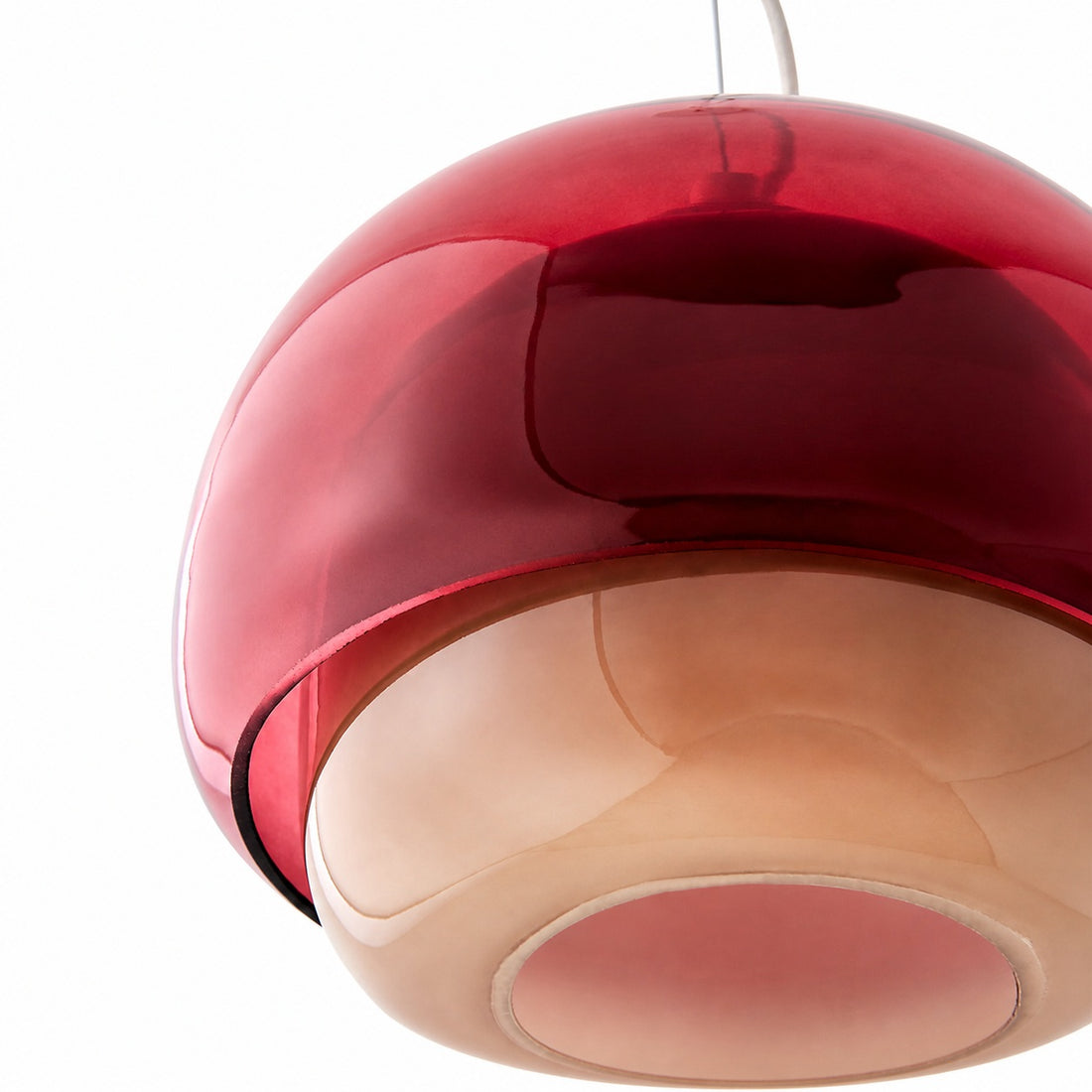 Clinco Modern Mushroom Pendant Light - Colored Glass Hanging Light