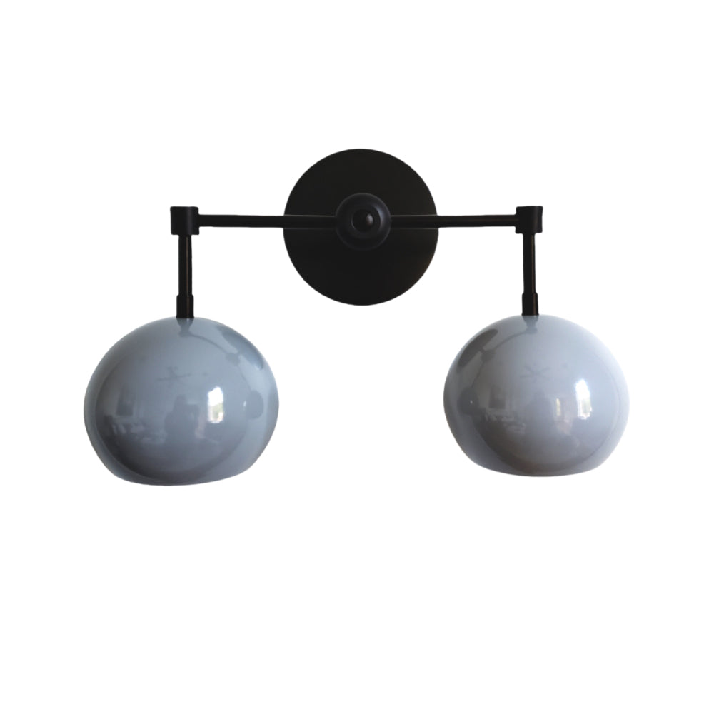 Grey Shades Sconce - Double Head Vanity Bathroom Wall Light