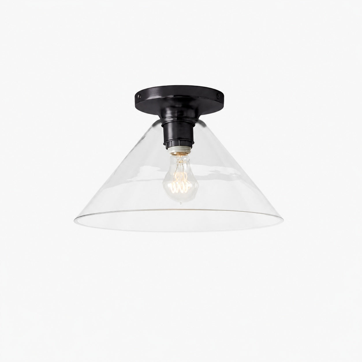 Conica Cone Flush Mount – Glass Ceiling Light for Modern Spaces