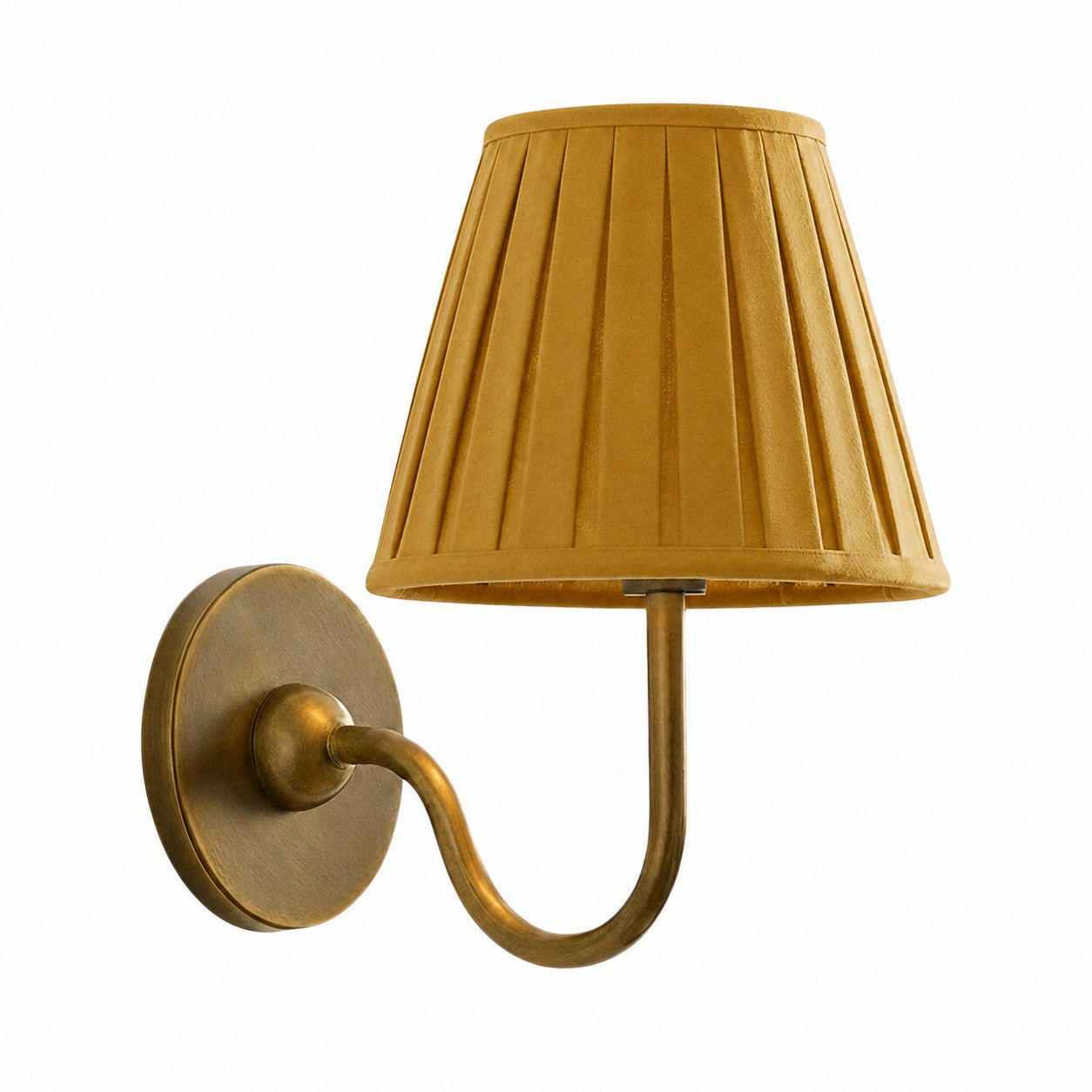 Luvora Vintage Pleated Shade Wall Lamp - Modern Brass Linen Wall Lighting