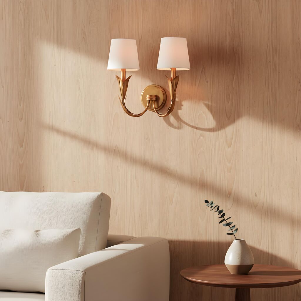 Duova Wall Lamp - Curved Reed-Like Metal Arms Design for Bedroom, Living Room or Bathroom
