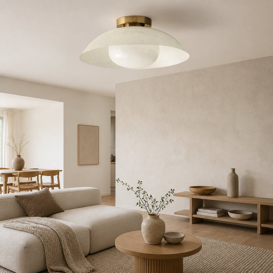 Elorina Flush Mount Glass/Metal Ceiling Light - A Stylish Fixture for Modern Spaces