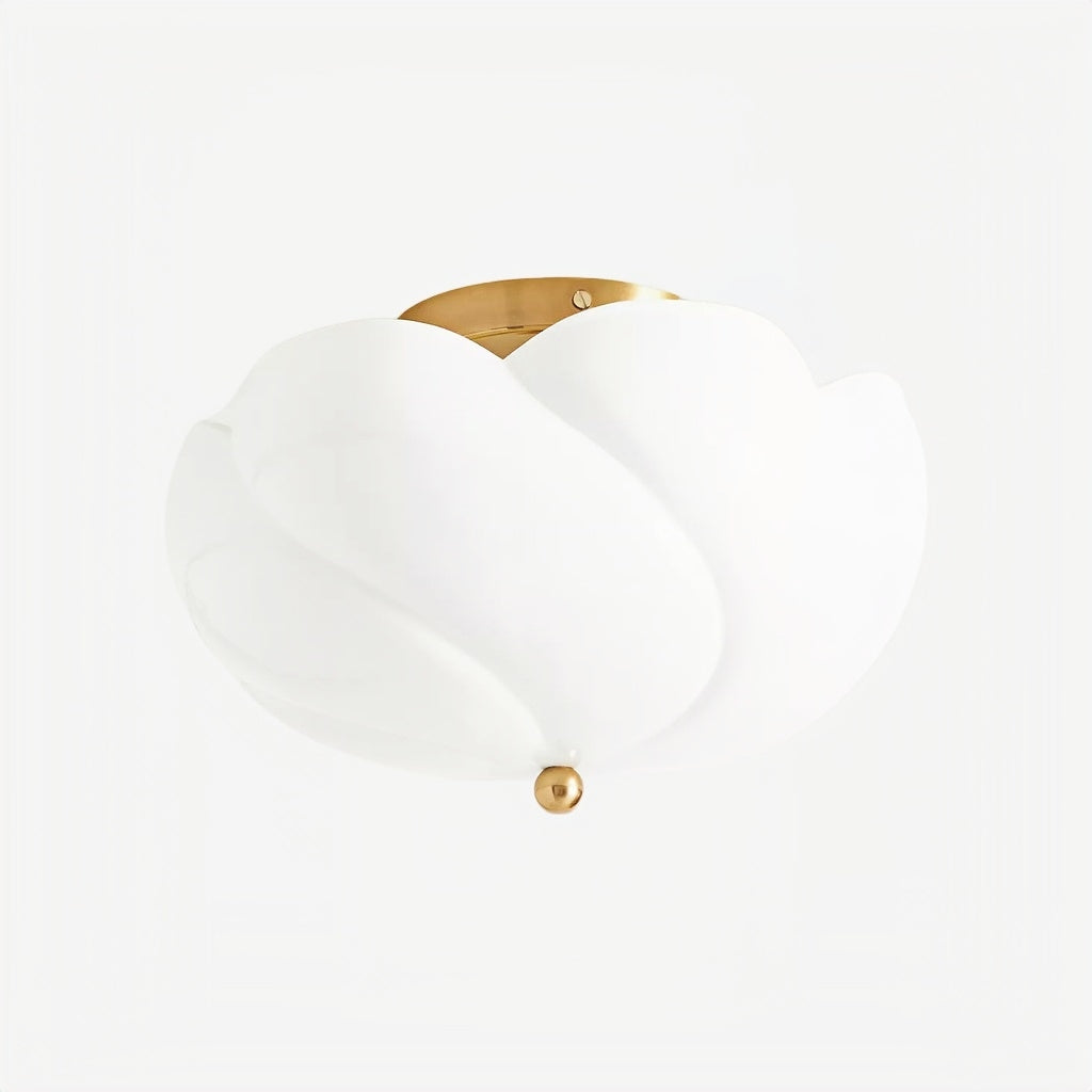 Modo Ceiling Light – Minimalist Glass Shade with Sleek Brass Frame for Dining Room
