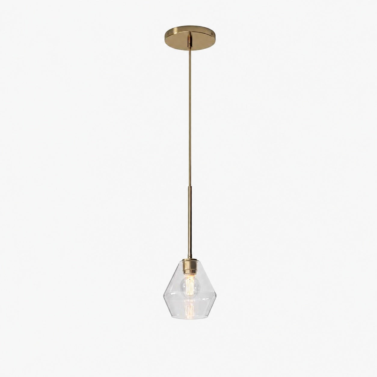 Merin Transparent Glass Sculpture Geometric Chandelier