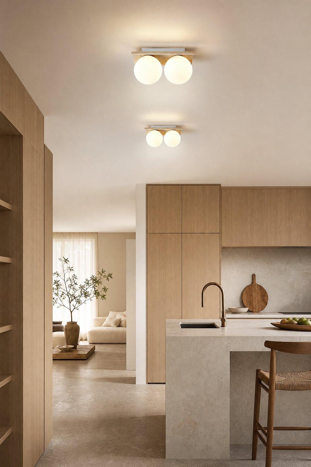Bianca Globe Ceiling Lamp