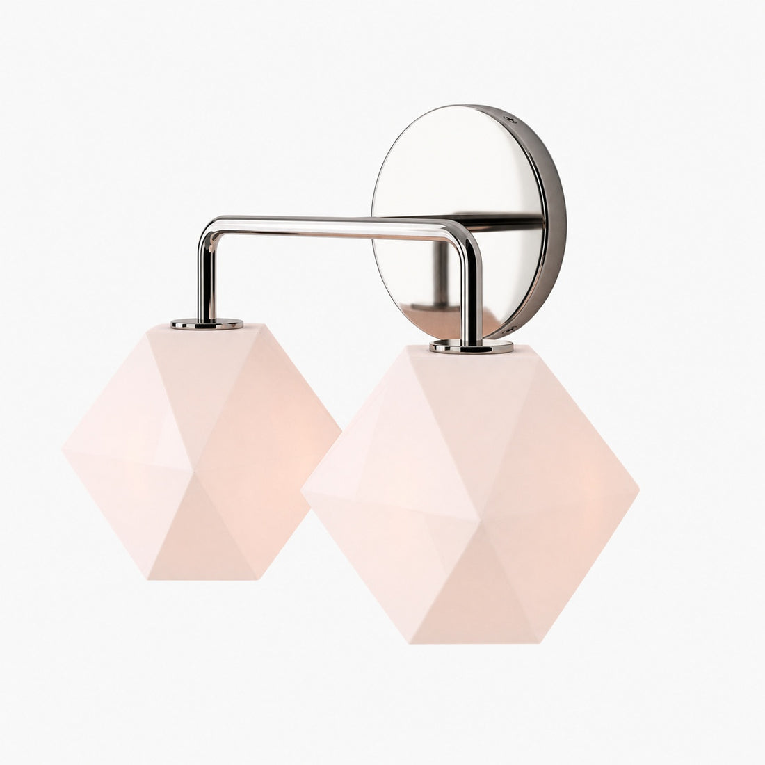 Talvior Geometric Modern Bathroom Sconce - Faceted Shade Light in Luxe Finishes