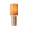 Octagonal Travertine Stone Table Lamp