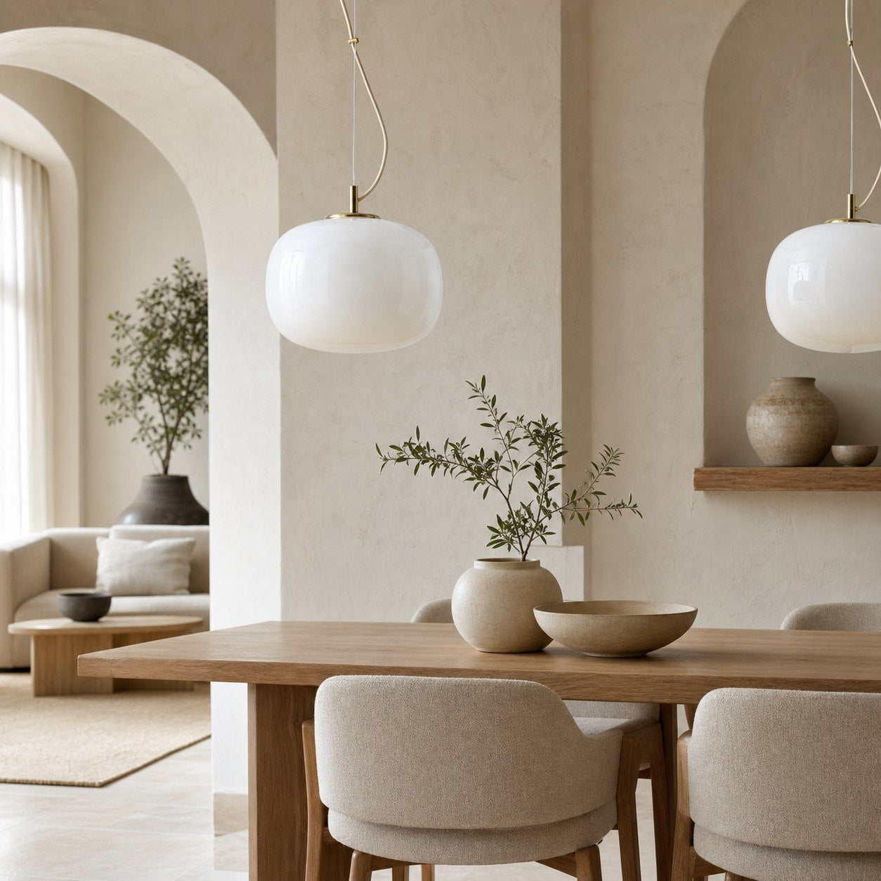 Lumivelle Minimalist Glass Pendant – Adjustable Height Dimmable Design