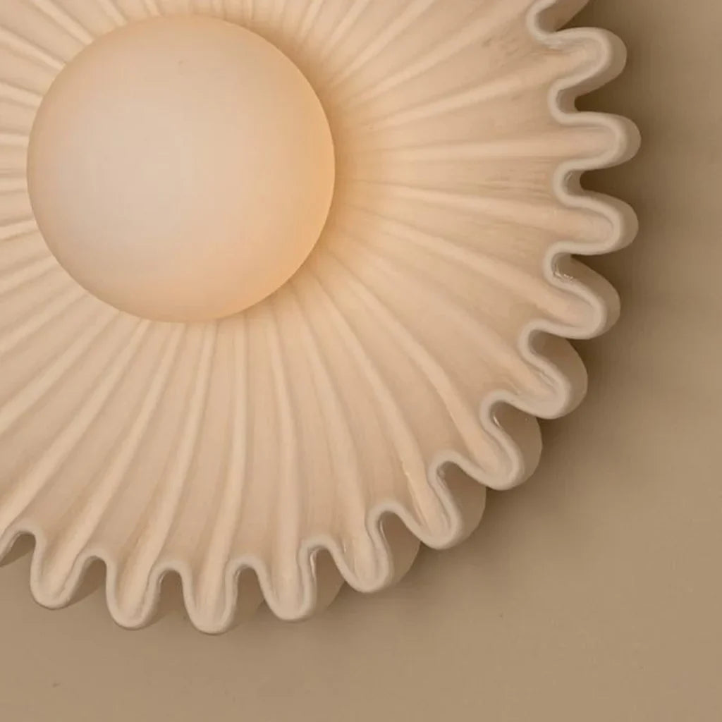 Glova Nordic Floral Ceramic Wall Light – Sculptural Accent Wall Lamp