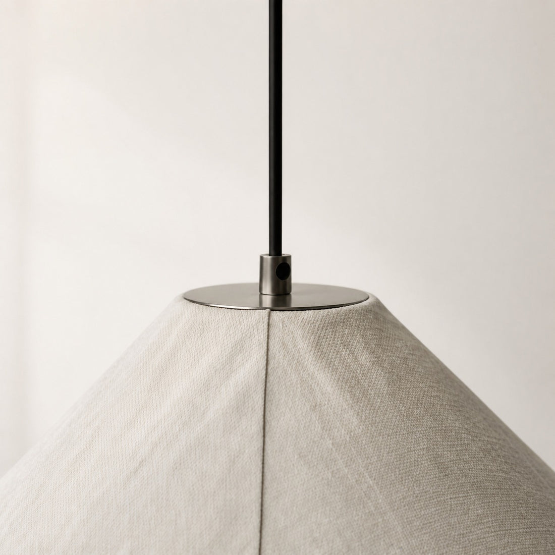 Zalen Textured Pleated Linen Pendant Lamp - Neutral Fabric Style Pendant Lamp for Bedroom & Living Room