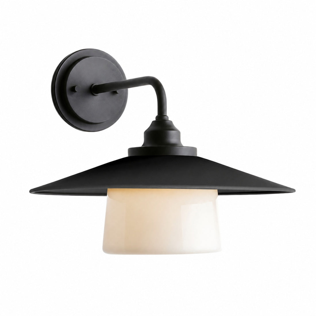 Cordax Utility-Inspired Wall Sconce - Metal and Glass for Indoor Outdoor Decor