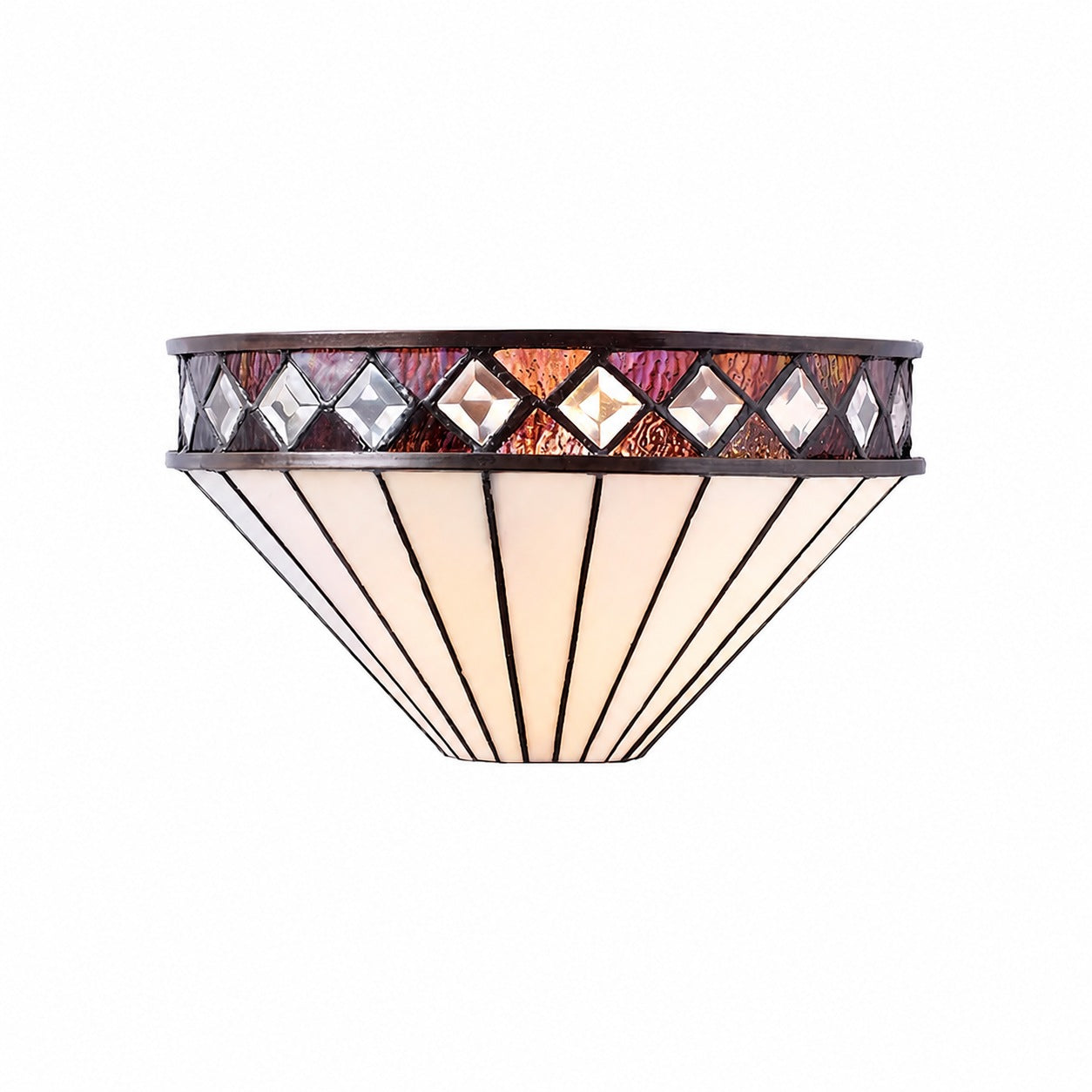 TiffStar Wall Lamp – Vintage Stained Glass for Hallways and Bedrooms