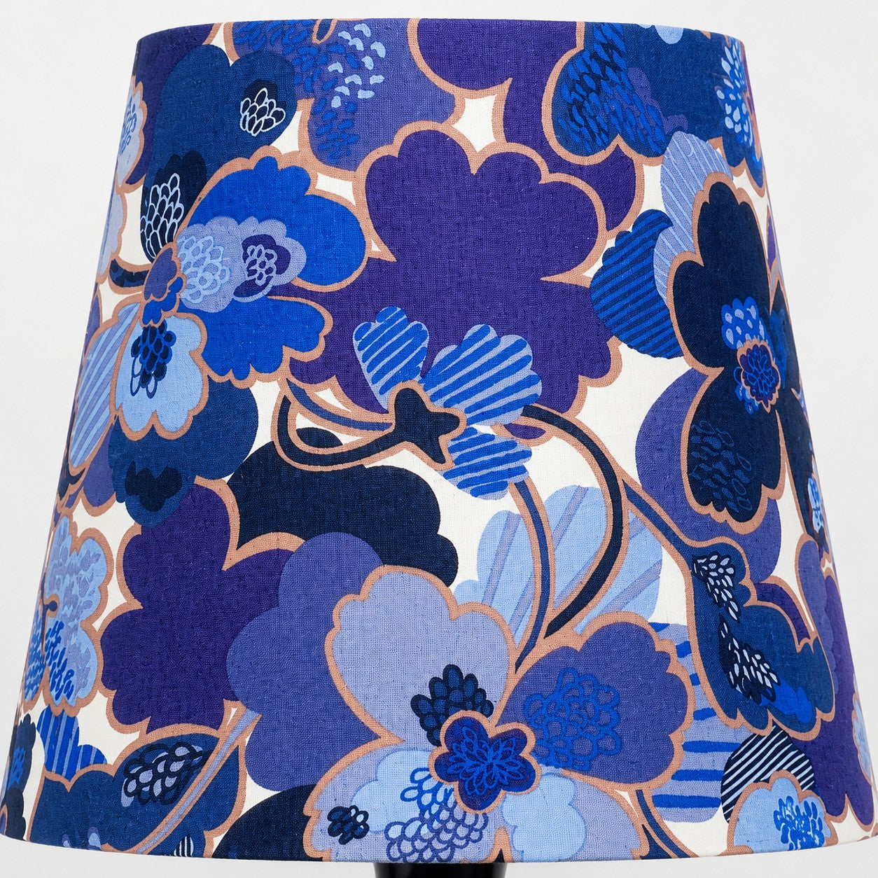 Blue floral fabric shade texture detail