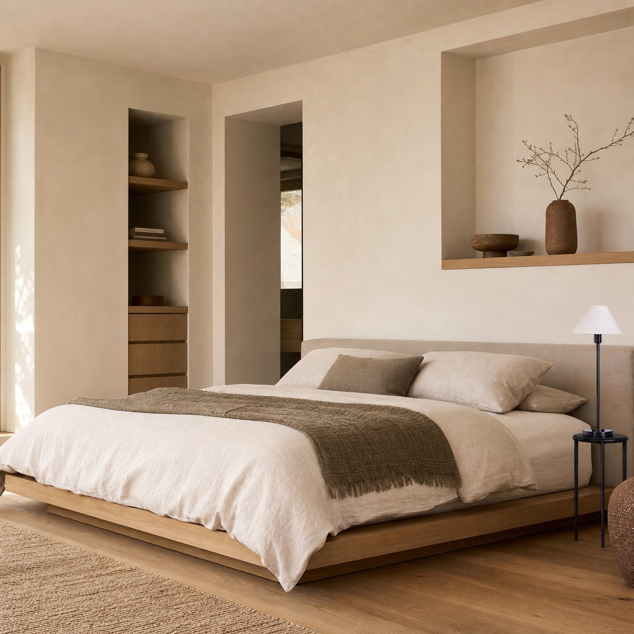 Diora Table & Floor Lamps - Linen Shade Modern Linear Style Sophisticated Accent