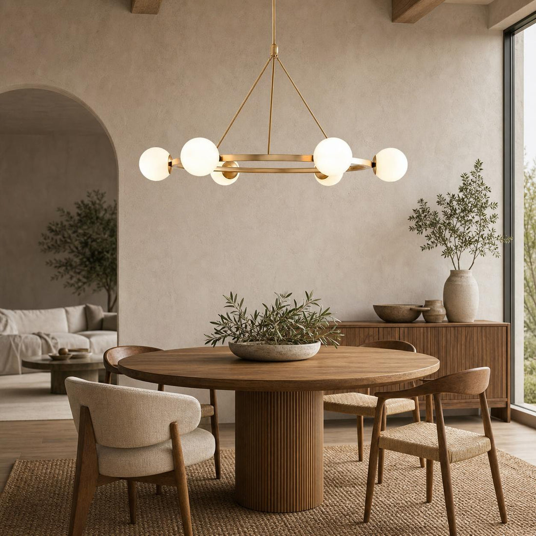 Brelia Round Light Chandelier - Modern Globe Chandelier in Stylish Design