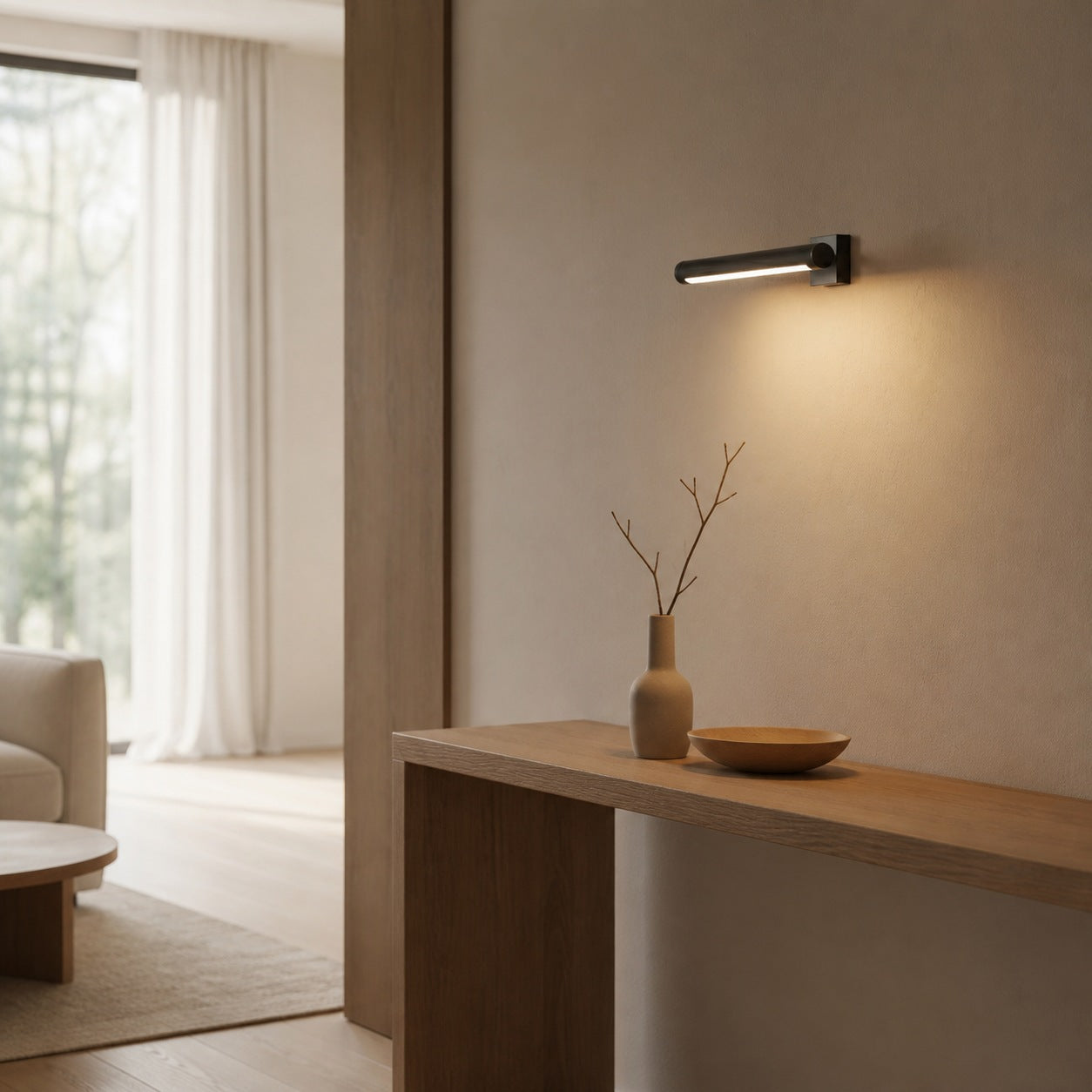 Zorv Sleek Picture Light – Ribbed Metal Frame Wall Light for Art or Photo Display