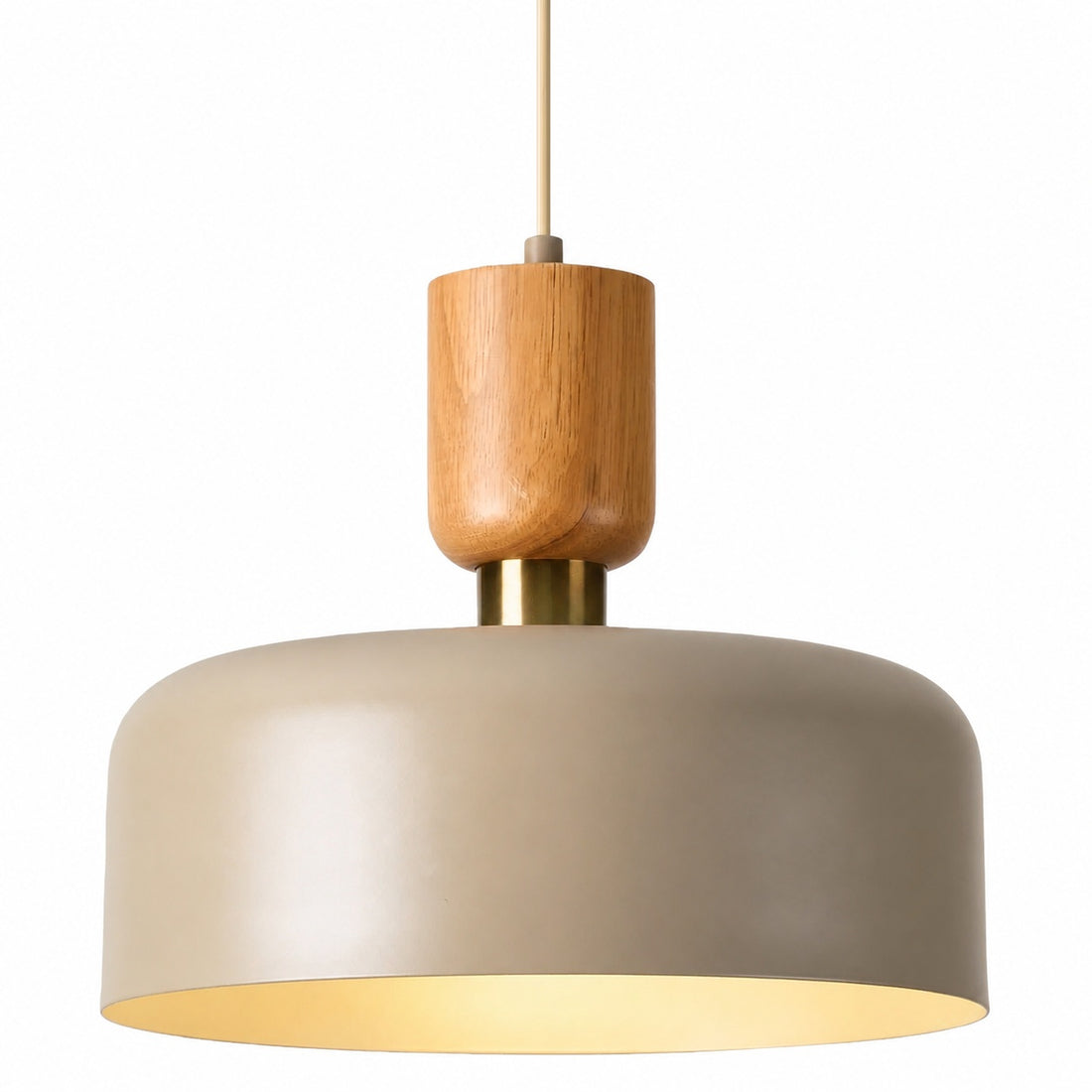 Orbulis Natural Wood Grain Circular Pendant – Modern Minimalist Light for Islands and Foyers