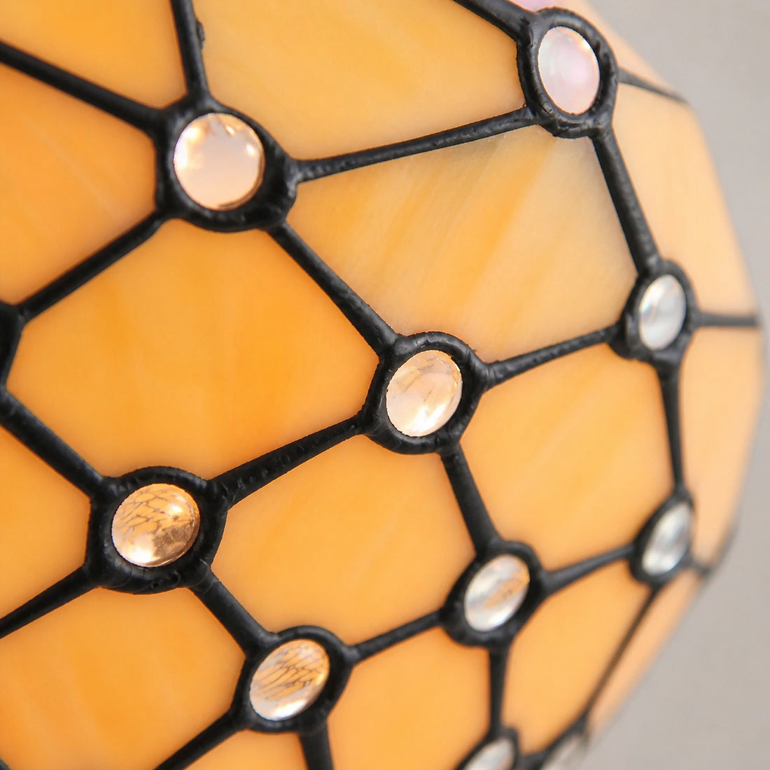 TF Pearl Handcrafted Tiffany Ceiling Light – Art Deco Stained Glass Light for Hallway or Living Room