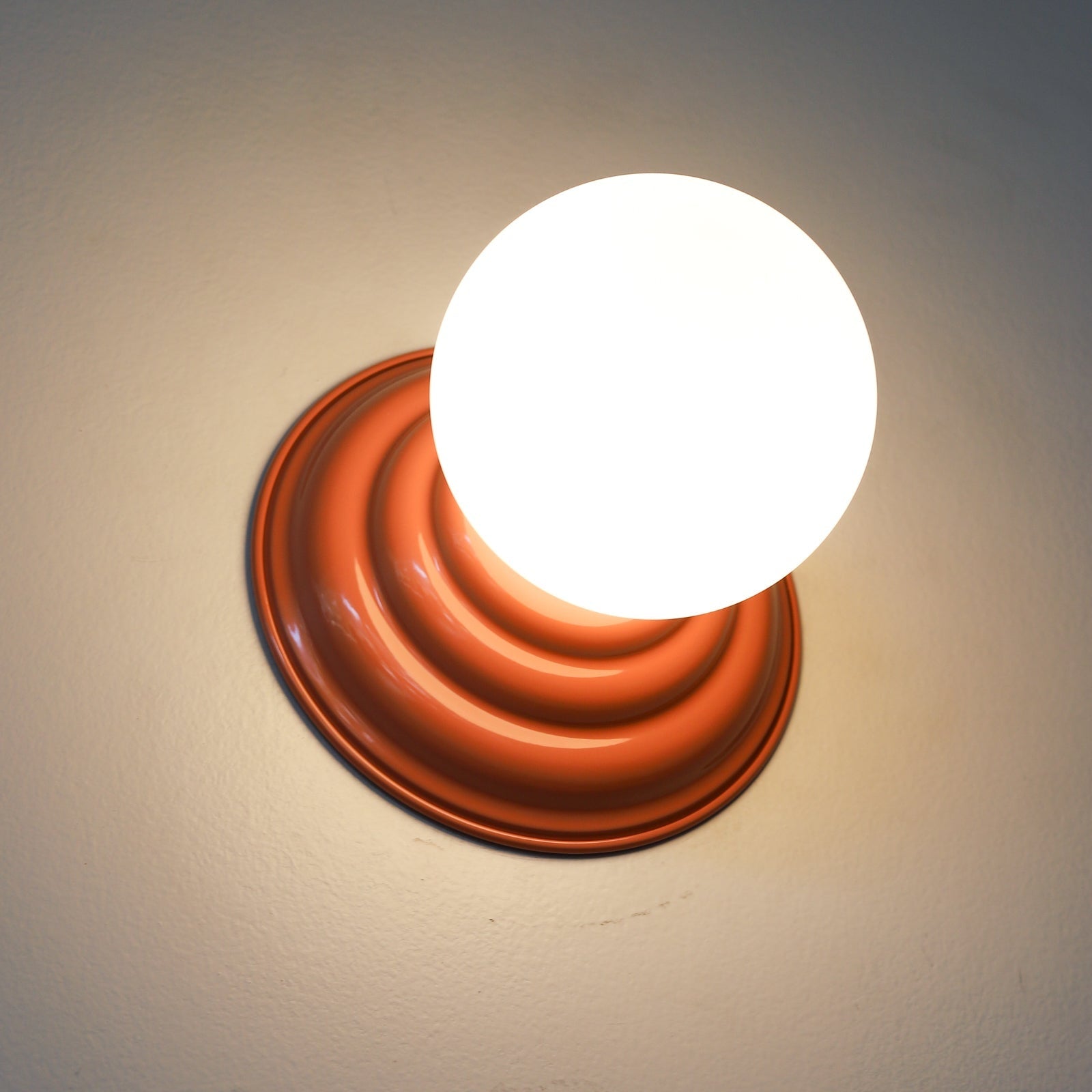 Retro Flushmount Ceiling Light or Wall Sconce - Minimalist Glass Globe