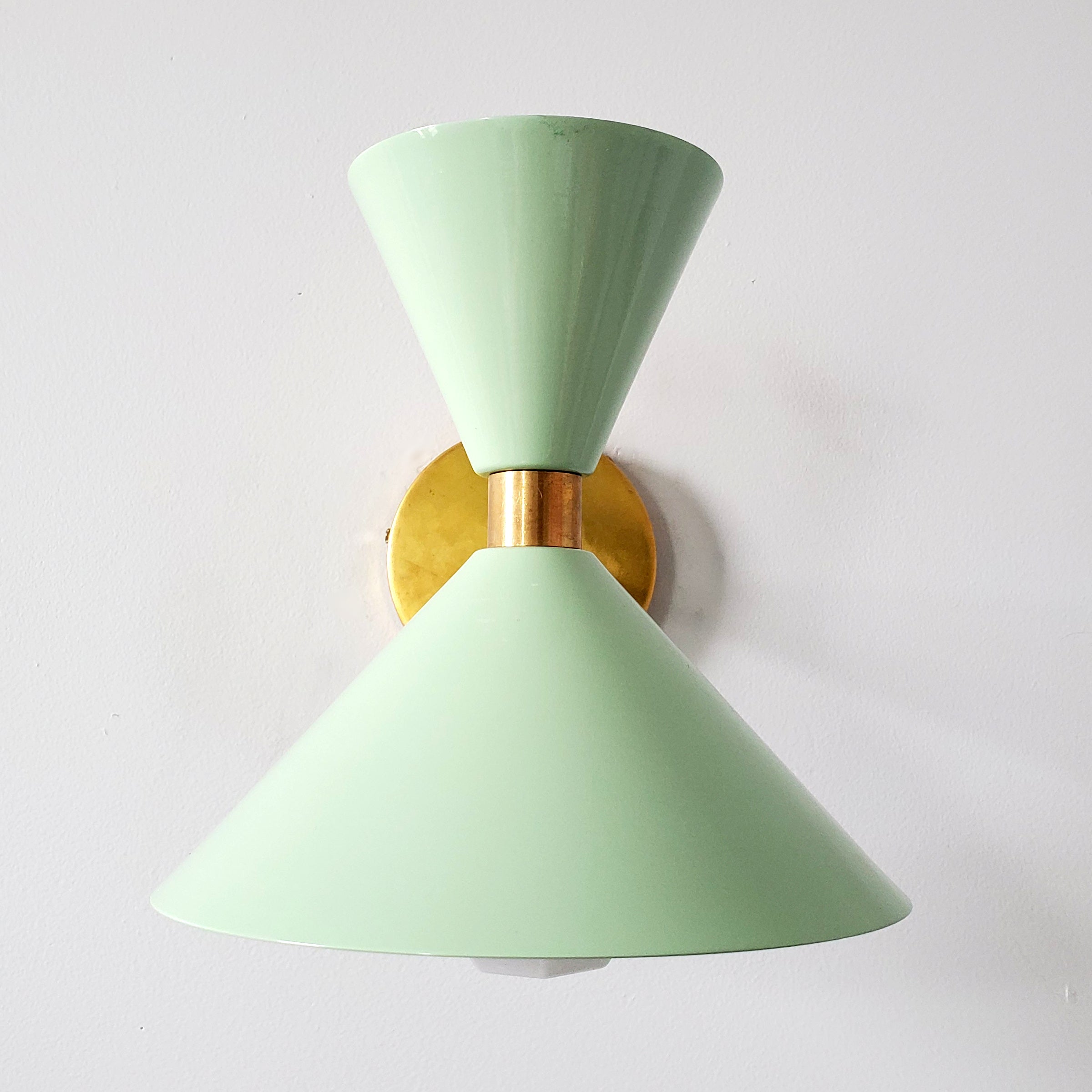 Brass Cone Wall Sconce - Hourglass Lighting for Home Spaces