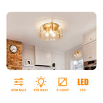 Load image into Gallery viewer, Modern Drum Water Ripple Ceiling Light - Glass Flush Mount Light
