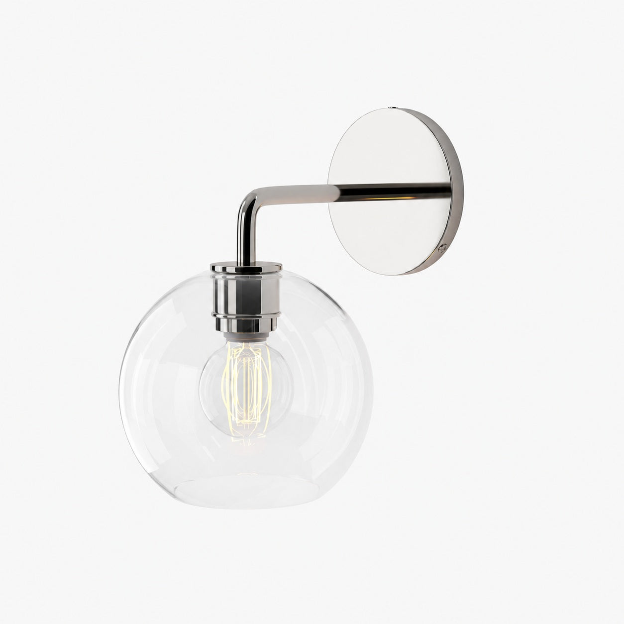 Selvion Artistic Globe Sconce Light - Handcrafted Glass Sculptural Wall Fixture
