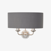 Tela Classic Wall Sconce with Fabric Shade – Elegant Metal Finish Wall Light for Living Room / Bedroom