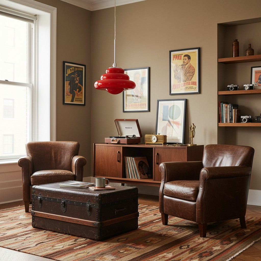 Bomiello Modern Layered Glass Pendant Light - Sculptural Minimal Light for Living Room or Bedroom