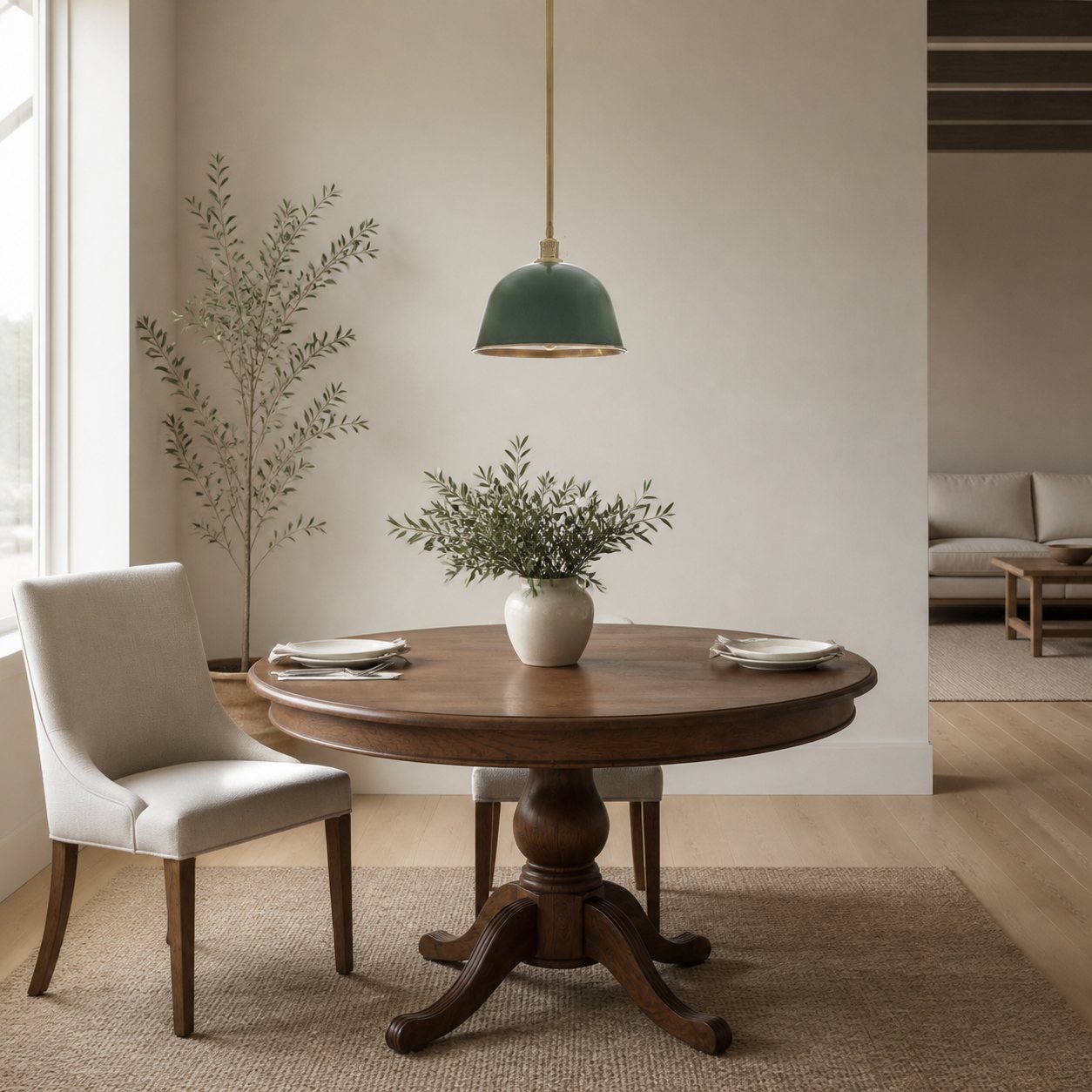 Lirra Metal Dome Pendant Light – Industrial Silhouette Lamp for Kitchens