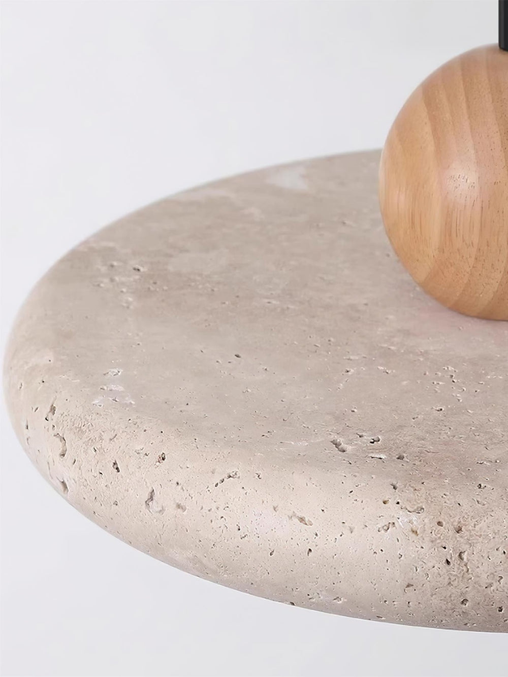 Modern Minimalist Travertine Frisbee Pendant Lamp