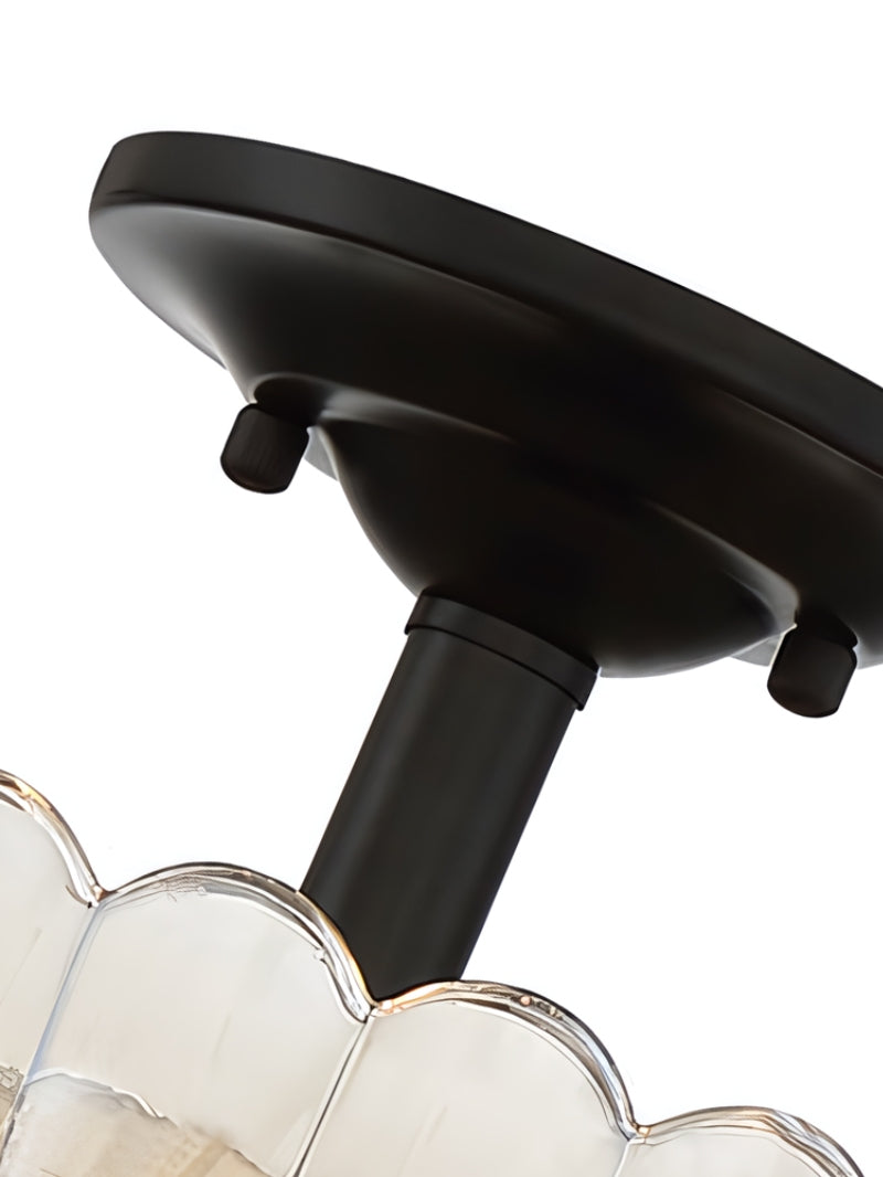 Vintage Glass Double Layer Floral Ceiling Lamp