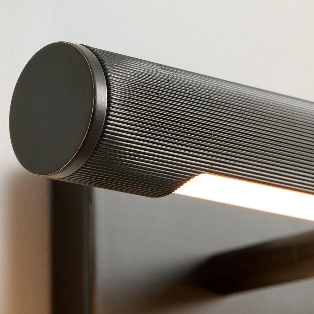 Zorv Sleek Picture Light – Ribbed Metal Frame Wall Light for Art or Photo Display