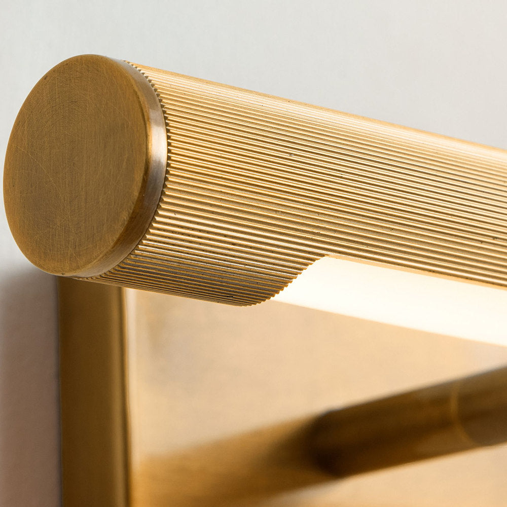 Zorv Sleek Picture Light – Ribbed Metal Frame Wall Light for Art or Photo Display