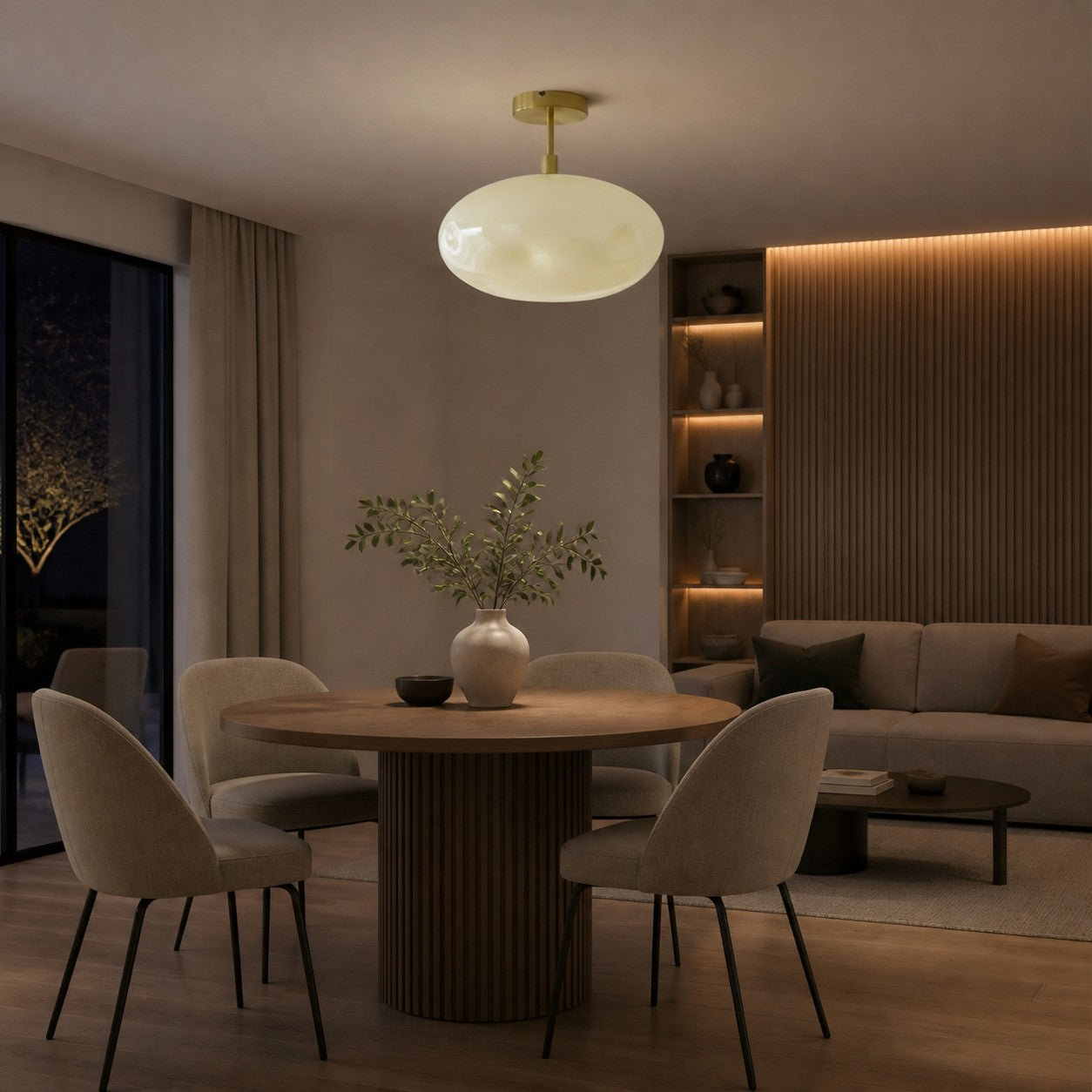 Orra Ceiling Lamp – Sculptural Globe Design Modern Minimalist Versatile for Living Room